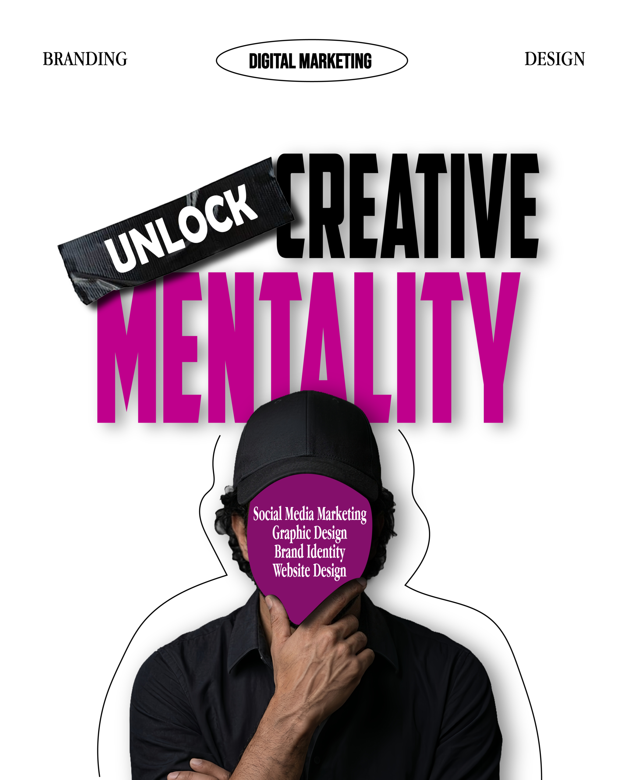 unlock creative mentality poster